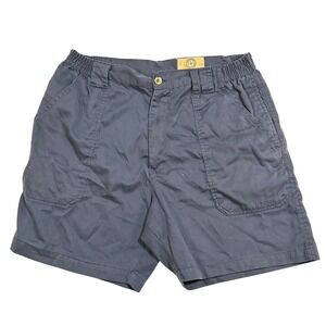 Vintage Mens Navy Blue Cargo Short Elastic Waist Style 062 Size 34 Dad Gorpcore